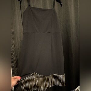 Trixxi Black Dress with Silver rhinestones
